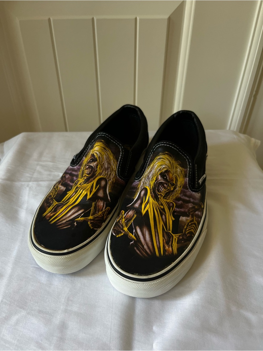 Vans Iron Maiden black slip-on sneakers
